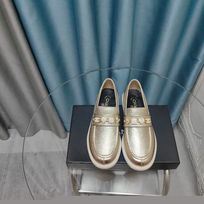 Ch*el leather shoes